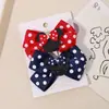 Nuevo Set de Accesorios para el Cabello de Niña Mickey Mouse Pasador de Pelo para Niña Tarjeta Lazo de Puntos Rosas Pasador de Dibujos Animados 3679