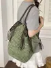 Bolso Tejido de Punto de Gran Capacidad Transfronterizo para Mujer, Nuevo Estilo Verano 2026, Bolso de Hombro Cruzado, Bolso para Vacaciones en la Playa