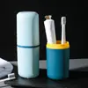 Copo de Lavar Simples para Casa e Viagem, Copo de Enxaguar a Boca, Porta-Escova de Dentes, Caixa de Armazenamento de Pasta de Dentes, Conjunto de Higiene Pessoal Portátil, Caixa de Kit Odontológico