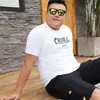 Camiseta de manga corta de algodón puro de corte holgado para hombre talla grande, talla extra grande para hombres con sobrepeso, top moderno