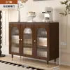 Aparador de Rattan Estilo Francês, Armário de Armazenamento, Armário de Cozinha, Armário de Chá para Casa, Sapateira de Chão para Entrada de Casa