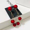 Pendientes Largos con Borlas y Perlas Tendencia y Moda Versátiles Estilo Nuevo Coreano Dongdaemun Pendientes Largos de Perlas