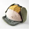 Sombreros de Secado Rápido con Bloques de Color y Forro de Terciopelo de Doble Uso para Hombres y Mujeres, Sombreros de Vuelo y Sombreros Lei Feng Cálidos y de Moda Versátiles para Proteger los Oídos para Parejas