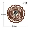 No. 23 Marca Chaozhou Ropa Bordado por Computadora Tela Bordada Pegatinas para Bordar Sin Costuras Estrella de Cinco Puntas Patrón de Logo Redondo Parches para Ropa Pegatinas