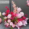 Decoración de celebración de boda, decoración de banquete de boda, hilera de flores, área de bienvenida, simulación de boda, arco floral, ventana de belleza