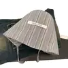 Sombrero de Cubo Rayado Fresco y Sencillo para Mujer, Nuevo Estilo Primavera/Verano 2025, Ala Ancha, Protección UV, Sombrero de Sol