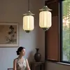 Lustre pequeno estético da Dinastia Song para novos corredores e passagens, lustre de estilo chinês novo Song para mesa de jantar, escritório e sala de chá
