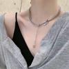 Collar de Acero Inoxidable con Letra B Personalizada Europea y Americana, Estilo Frío de Celebridad de Internet, Simple Elegante Cadena Corta para Clavícula para Mujer