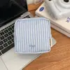 Bolsa Casual Listrada de Tofu Caseiro para Mulheres, Bolsa Clutch Satchel, Bolsa Fofa de Cosméticos Toalha da Tia, Bolsa Pequena de Mão para Estudantes
