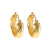 Pendientes tallados de plata de ley 925 para mujer de Tiktok, Pinzas para orejas de lujo ligero Otoño e Invierno de alta gama, Joyería exquisita de nicho con personalidad, Qingdao