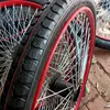 Rodas para Carrinho de Mão de Obra 2 Rodas Infláveis Roda de 40 Raios Rodas para Balde Estrutura de Carrinho de Mão Espessada