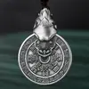 Colgante de Plata Tailandesa Pixiu Espíritu de la Montaña Chiba Vintage con Cordón para Hombres, Collar de Plata de los Ocho Trigramas
