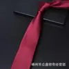 Fábrica en stock al por mayor color sólido de alta gama para negocios, bodas, formal, corbata de moda estilo coreano hecha a mano de 8 cm