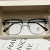 Gafas Retro Elegantes de Media Montura para Hombres y Mujeres, Adecuadas para Lentes Graduados, Luz Azul Anti-Reflejo, Sin Graduación, para Hombres Expertos en Tecnología, Monturas de Gafas