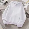 Sudadera Blanca 2025 para Hombres y Mujeres, Suéter de Manga Larga de Otoño, Sudadera Casual con Bolsillo, Unisex, Corte Holgado