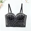 Popular top strapless de luxo estilo francês com bordados de miçangas e strass, com bojos, adequado para usar por dentro ou por fora, cropped e sem costas.