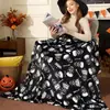Manta de Franela Temática de Halloween, Manta para Calentar el Hogar, Decoración Esencial para Fiestas, Manta para la Siesta, Manta para Aire Acondicionado