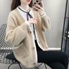 Cárdigan de Punto Versátil para Mujer de Primavera y Otoño, Suéter Suave y Cálido con Bloques de Color, Estilo Casual Japonés y Coreano al por Mayor