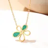Collar Versátil de Cadena para Clavícula con Colgante de Girasol de Cinco Flores y Diamantes Completos, Estilo Ins Minimalista, Moda Europea y Americana Transfronteriza