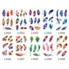 Nuevas Calcomanías de Tatuajes de Plumas con Diseños de Pájaros Pavo Real de Colores Difuminados para Brazos, Adecuadas para Fiestas de Cumpleaños Infantiles, Tatuajes Desechables Impermeables