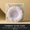 Soporte para ollas de lirio morado tallado pintado a mano Bandeja de té cerámica retro china Tapa de tetera Soporte para tazón Bandeja de té Accesorios para juego de té