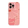 Estilo Suave Sencillo Sistema Rosa Pétalos Grandes Película de Transferencia Térmica Funda para Teléfono Venta al por Mayor iPhone18promax Funda Protectora