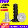 Parafuso de Máquina de Cabeça Chata Torx de Alta Resistência Grau 10.9 Niquelado CM Cabeça Ultrafina Slot Torx Interno Preto m2 m2.5