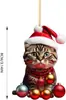 Decoraciones de Globos de Gato Coche de Navidad Divertidas Transfronterizas Colgante Acrílico Avión Colgante Espejo Retrovisor