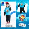 Roupa Infantil Atacado Conjunto de Manga Comprida para Meninos Estilo Novo de Primavera e Outono para Bebês e Crianças Pequenas, Moletom e Calça Falsos de Duas Peças para Agasalho Moderno