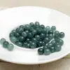 Accesorios de Cuentas Redondas con Agujero Grande de Jadeíta Azul Agua Grado A Natural, Cuentas Sueltas de Piedra de Jade Accesorios para Pulseras y Collares DIY