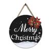 Listagem de Madeira de Natal Bem-Vindo Placa de Porta Véspera de Natal Atmosfera de Feriado Decoração de Parede Atacado Pingente de Madeira Redondo de Natal
