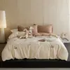 Conjunto de Quatro Peças Bordado em Cetim de Algodão Puro Escovado com 60 Fios de Desenho Animado Infantil, Capa de Edredom de Algodão, Lençóis, Lote de Roupa de Cama