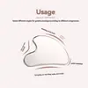 Tabla raspadora de acero inoxidable en forma de corazón, raspador facial, extractor de puntos negros, cuchillo de fascia en forma de corazón, herramienta de masaje facial y belleza