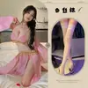 Body de malla hueca puramente seductor para mujer, falda bodycon ajustada, lencería erótica estilo abstinencia, ropa de dormir transparente con tirantes