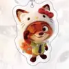 Merchandise Zootopia Judy Nictom Chaveiro de Acrílico Fofo para Mochila Pingente de Presente para Casal