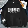 Moletons Femininos da Moda Moletons de 30º Aniversário Moletons Personalizados Edição Limitada 1996 Moletons com Capuz
