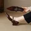 Nuevos zapatos Mary Jane de charol retro para mujer 2026, punta fina, tacón de bloque de 4.5 cm, elegantes y versátiles para el trabajo y el uso diario