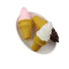 Ímã de Geladeira de Sorvete Simulada, Brinquedo de Comida Sobremesa Simulada, Adereços de Modelo de Casquinha de Sorvete, Enfeites Decorativos para Loja de Sorvetes