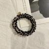 Goma para el pelo tejida de cristal estilo coreano, banda elástica simple, banda para el pelo de moda, pulsera y accesorio para el pelo de doble uso para mujer