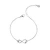 Pulsera Símbolo Infinito Corazón de Tamaño Completo con Diamantes Amor Infinito Lujo Ligero Pulsera Infinito de Zirconia de 8 Caracteres para Novia Ins