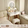 Tocador, Mesa de Maquillaje Pequeña para Dormitorio, Estilo Crema para Apartamentos Pequeños, Nuevo Modelo 2026, Mesa de Maquillaje Simple que Ahorra Espacio