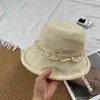 Sombrero de Pescador de Organza de Encaje Esponjoso Japonés para Mujer Verano Ala Ancha Protección Solar Temperamento Versátil Transpirable Sombrero para el Sol