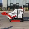 Volquete pequeño de orugas autocargable, vehículo agrícola de transporte de montaña, transportador de orugas de goma para sitios de construcción fangosos