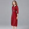 Nuevo Vestido Cheongsam Mejorado Ligeramente Gordito Primavera y Otoño Nuevo Estilo Chino Festivo Combinable Cintura Elástica Talla Grande