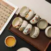 Taza Maestra Horno Ru Taza Individual Cerámica Taza para Cata de Té Juego de Té Kung Fu Taza de Té Tazas de Té de Alta Gama Especial para Tazón de Té