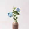 Atmósfera 3 cabezas Aisha Rosa Flor Artificial Flor de Seda Flor Falsa Plantas Verdes Tienda Decoración Hogar Flor de Rosa Artificial