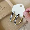 Estética de Leopardo Brinco de Argola Grande com Estampa de Leopardo Retrô Brincos Elegantes Femininos Outono e Inverno Moda Europeia e Americana Brincos Exagerados