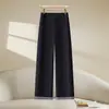 Pantalones de traje rectos para mujer, nuevo estilo otoño 2026, corte ajustado, tiro alto, holgados, adelgazantes, versátiles, pantalones casuales de pierna ancha