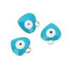 Ojo de Diablo en Forma de Corazón Colgante Pequeño Transfronterizo Caliente Ojos Azules Europeos y Americanos Accesorios Colgantes para Pulsera de Corazón Joyería DIY