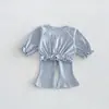 [Sem Devoluções ou Trocas] Conjunto Tricô Doce 26 Novo Outono Renda Top e Calça Flare Conjunto de Duas Peças Zqt6104